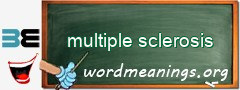 WordMeaning blackboard for multiple sclerosis